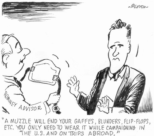 'A muzzle will end your gaffes. . .You only need to wear it while campaigning in the U.S. and on trips abroad.'
