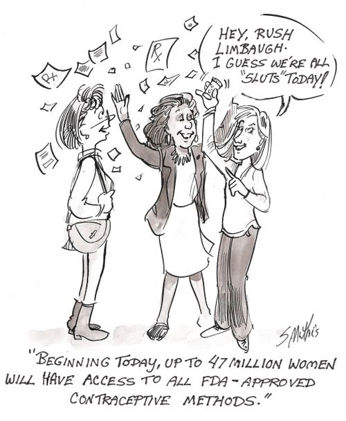 'Hey, Rush Limbaugh. I guess we're all 'sluts' today!'