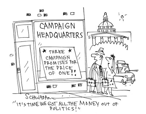 'It's time we got all the money out of politics!'