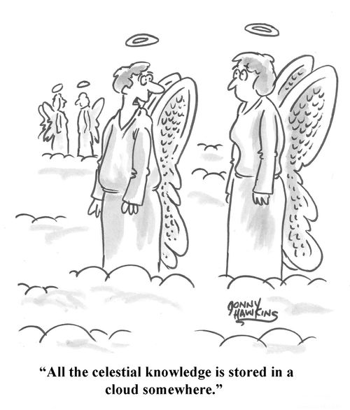 "All the celestial knowledge is stored in a cloud somewhere."