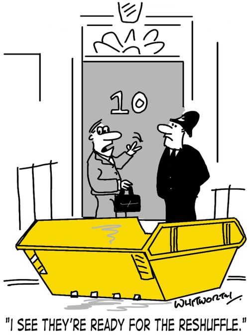 'I see they're ready for the reshuffle.'