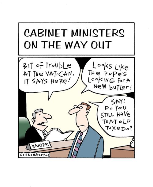 Cabinet ministers on the way out.