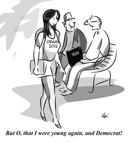 'But O, that I were young again, and Democrat!'