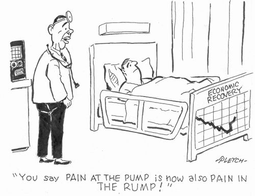 "You say PAIN AT THE PUMP is now also PAIN IN THE RUMP!"