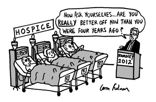 'Now ask yourselves... Are you really better off now than you were four years ago?'