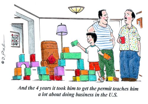 'And the 4 years it took him to get the permit teaches him a lot about doing business in the U.S.'