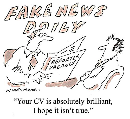 "Your CV is absolutely brilliant, I hope it isn't true."