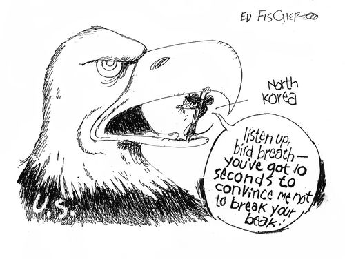 'Listen up, bird breath - you've got 10 seconds to convince me not to break your beak.'