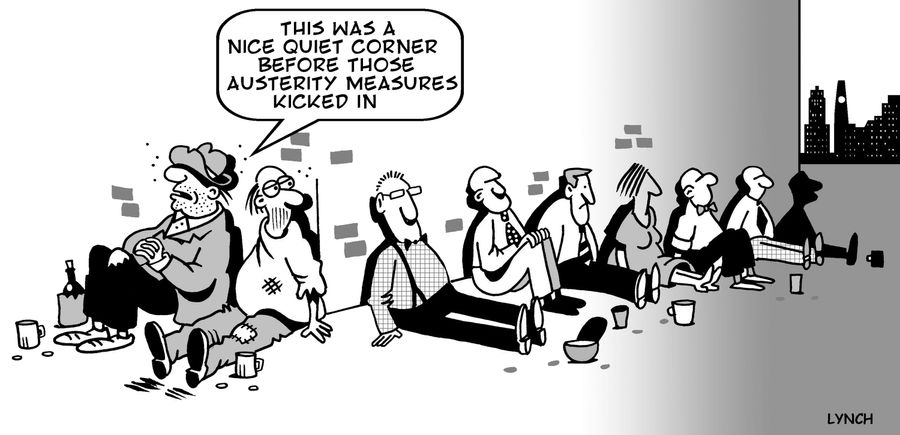 'This was a nice quiet corner before those austerity measures kicked in.'