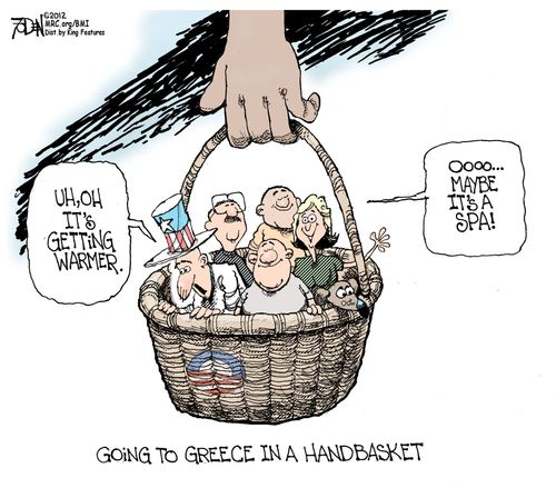 Going to Greece in a Handbasket.