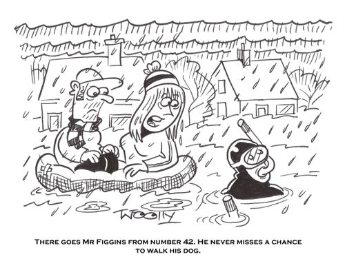 'There goes Mr Figgins from number 42. He never misses a chance to walk his dog.'
