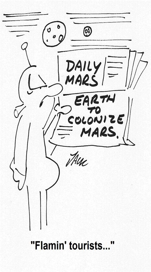 'Flamin' tourists...'