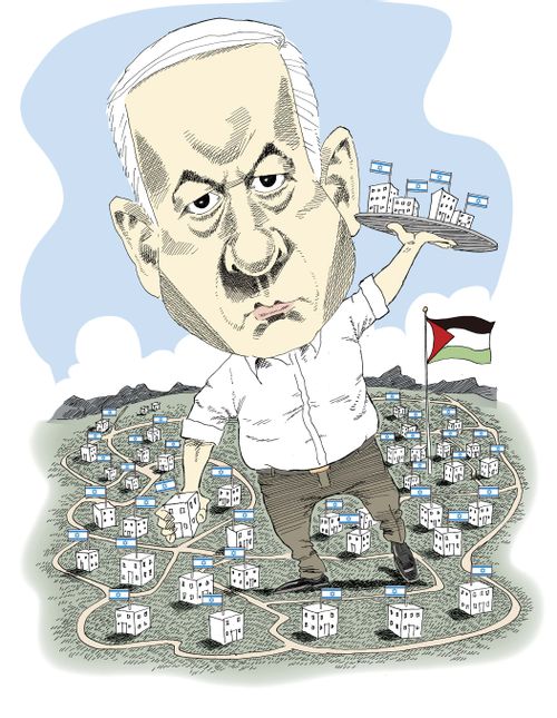 Benjamin Netanyahu and Israeli settlements.