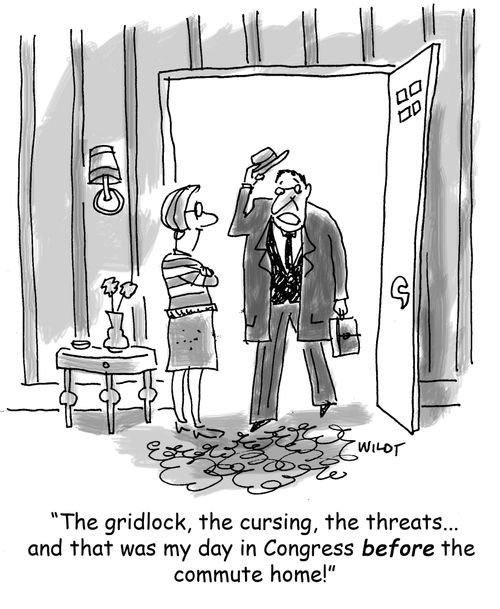 'The gridlock, the cursing, the threats... and that was my day in Congress before the  commute home!'