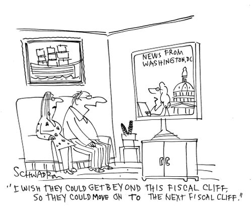 'I wish they could get beyond this fiscal cliff, so they could move on to the next fiscal cliff.'