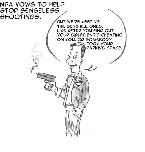NRA vows to stop senseless shootings: 'But we're keeping the sensible ones....'