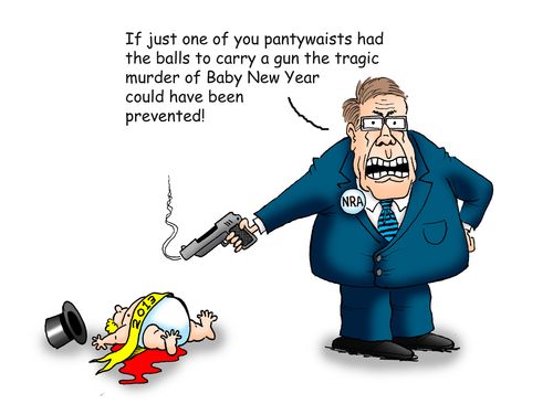 'If just one of you pantywaists had the balls to carry a gun the tragic murder of Baby New Year could have be prevented!'