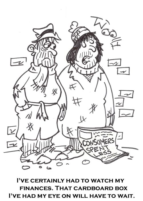 'I've certainly had to watch my finances. That cardboard box I've had my eye on will have to wait.'