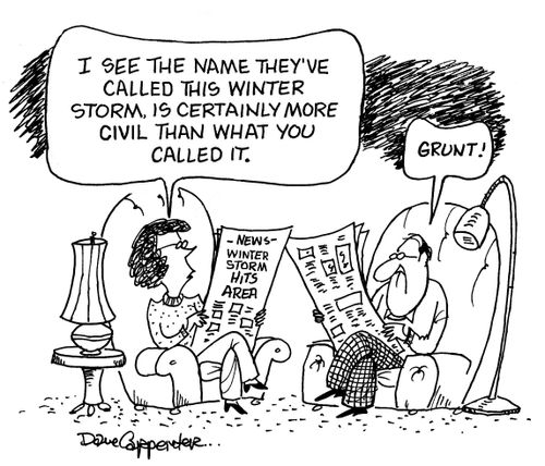 'I see the name they've called this winter storm, is certainly more civil than what you called it.'