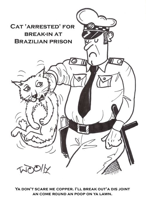 'Ya don't scare me copper. I'll break out'a dis joint an come round an poop on ya lawn.'