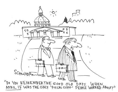 'Do you remember the good old days when April 15 was the only 'fiscal cliff' people worried about?'