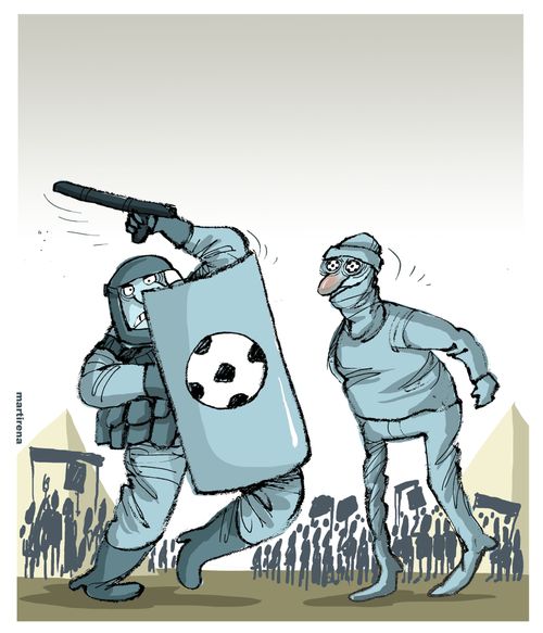 Riots in Egypt after death sentence is handed down to football rioters.