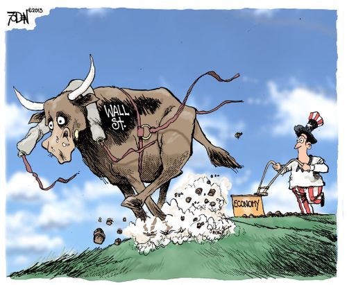 Wall St. pulls away.
