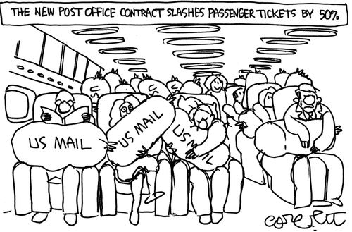 The new post office contract slashes passenger tickets by 50%.