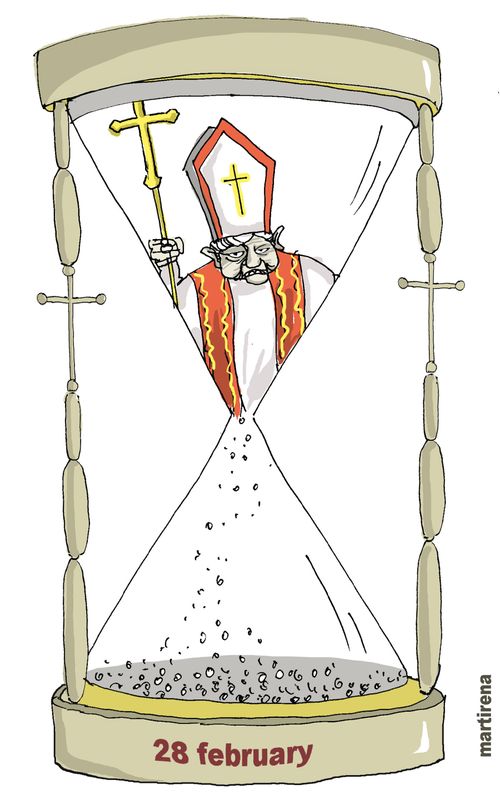 Pope Benedict is resigning on the 28th February.