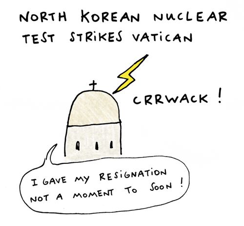 North Korean nuclear test strikes the Vatican.