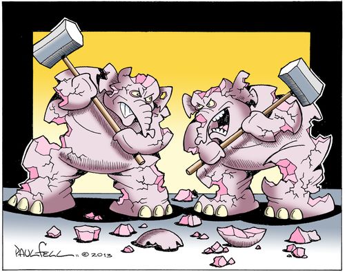Republicans are taking a beating.