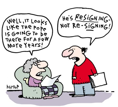 'Well, it looks like the pope is going to be there for a few more years!'