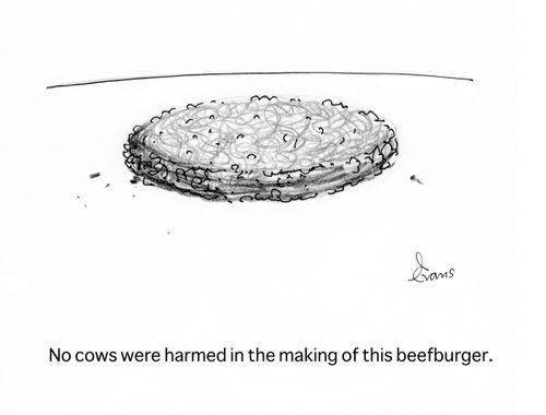 No cows were harmed in the making of this beefburger.