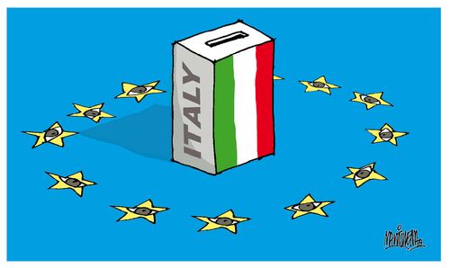 Eye on Italy.