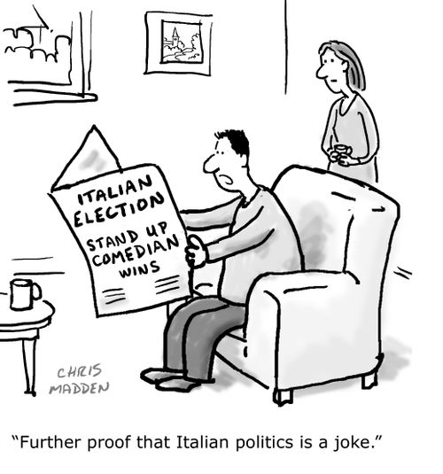 'Further proof that Italian politics is a joke.'