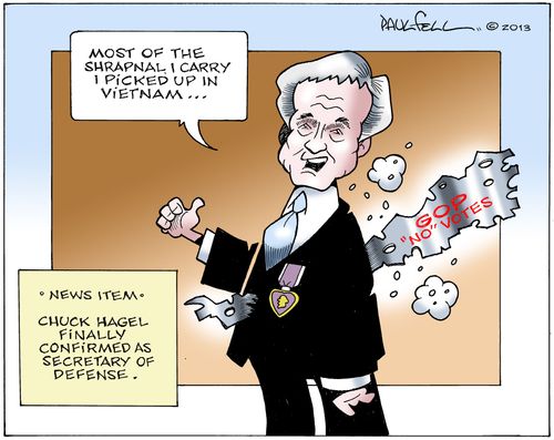 Chuck Hagel finally confirmed as Secretary of Defense.