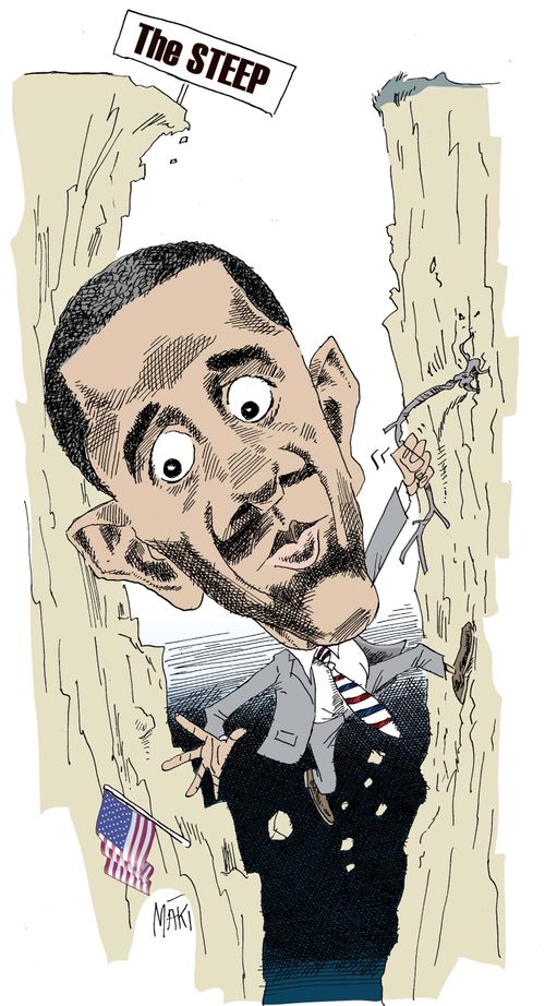Obama and the cliff.