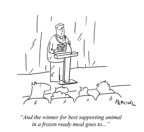 'And the winner for best supporting animal in a frozen ready meal goes to...'