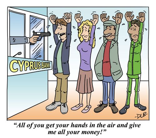 'All of you get your hands in the air and give me all your money!'