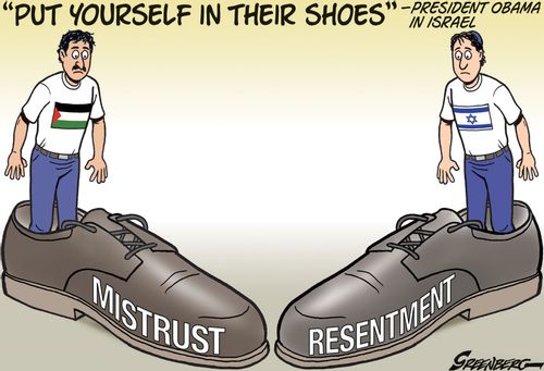 'Put yourself in their shoes' - President Obama in Israel.
