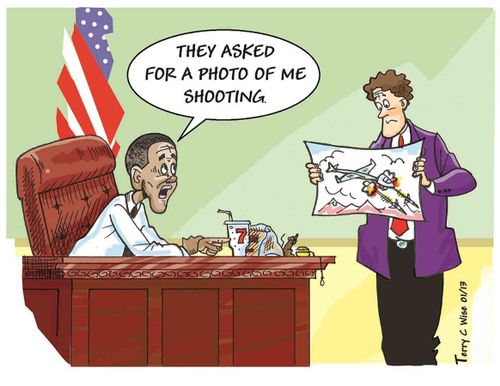 'They asked for a photo of me shooting.'