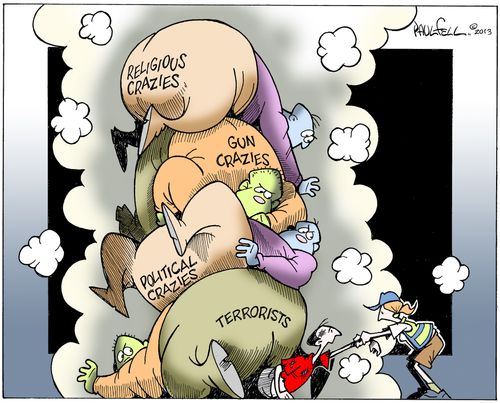 Rescues from Terrorists, political crazies, gun crazies and religious crazies.
