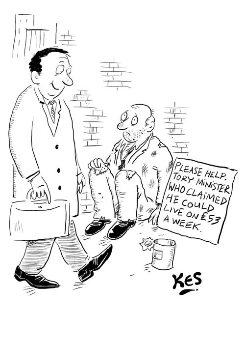 Please Help: Tory minister who claimed he could live on £53 a week.