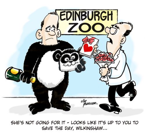 'She's not going for it - looks like it's up to you to save the day, Wilkinshaw...'