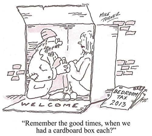 'Remember the good times, when we had a cardboard box each?'