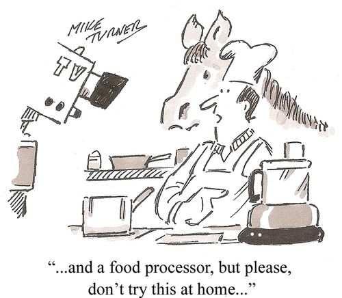 '...and a food processor, but please, don't try this at home...'