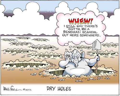 'Whew! I still say there's gotta be a Benghazi scandal out here somewhere.'