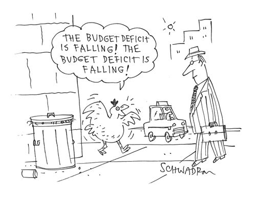 'The budget deficit is falling! The budget deficit is falling!'