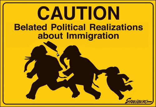 Caution: Belated Political Realizations about Immigration.