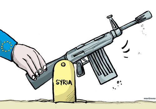 Europe ends the ban of supplying weapons to the Syrian rebels.